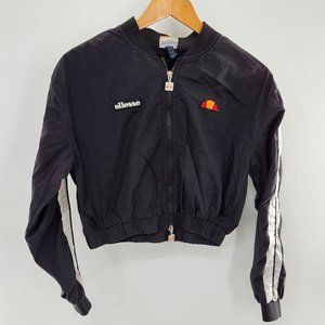 Ellesse women's‎ double zipper cropped sports track jacket size small